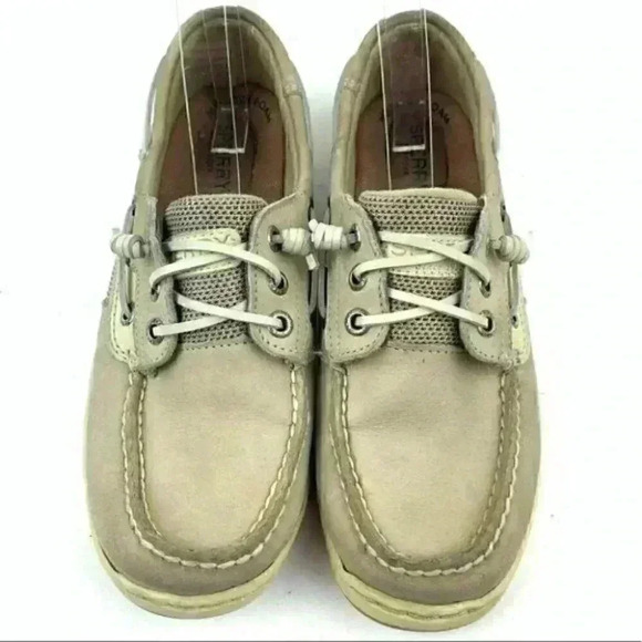 Sperry topsider flats 7 beige leather memory foam - Picture 2 of 9